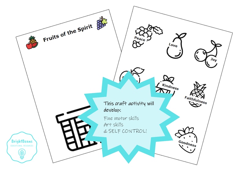 Fruits of the Spirit: SELF-CONTROL Lesson Plan and Craft - Etsy