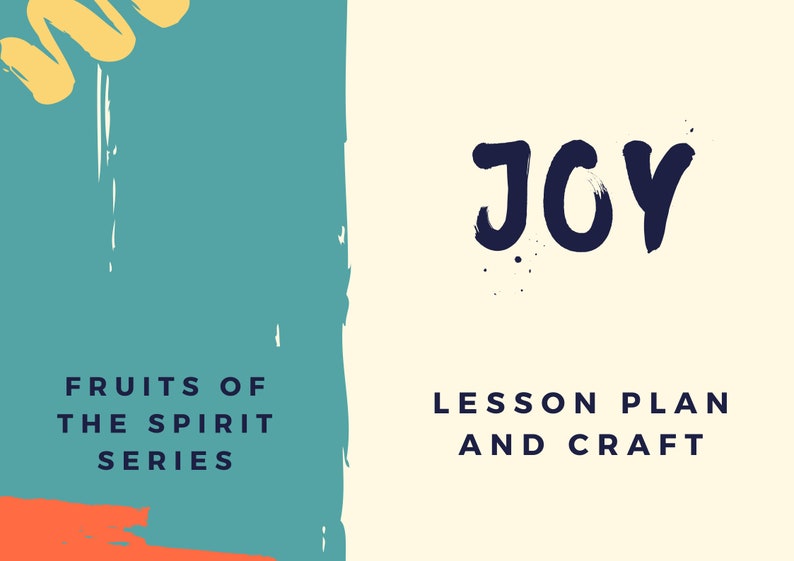 Fruits of the Spirit JOY Lesson Plan and Craft Etsy