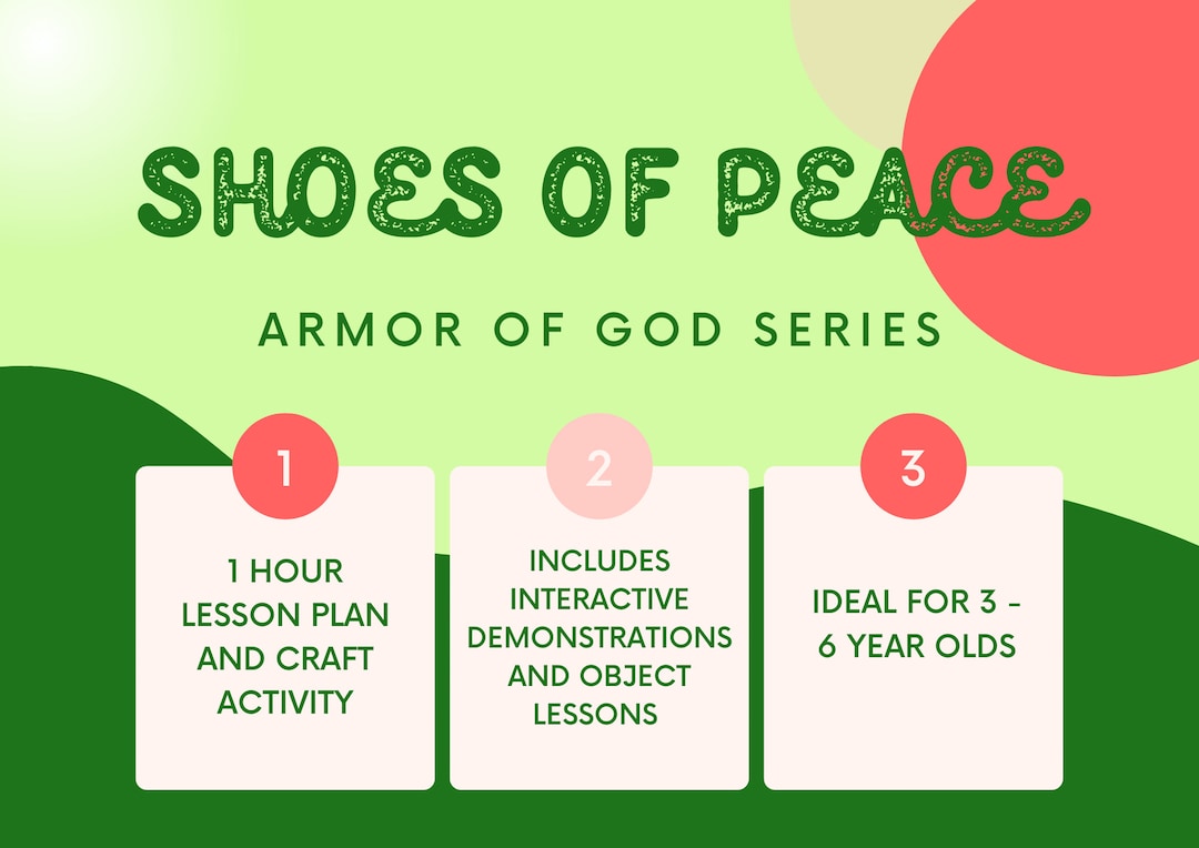 Armor of God SHOES OF PEACE Lesson 3 Etsy