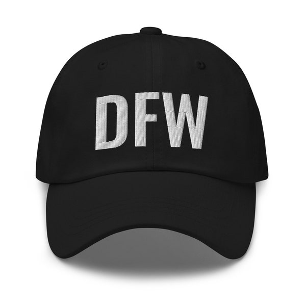 DFW Dallas Fort Worth, TX Baseball Hat // Airport Dad Cap Apparel // Monogrammed // Custom Embroidered