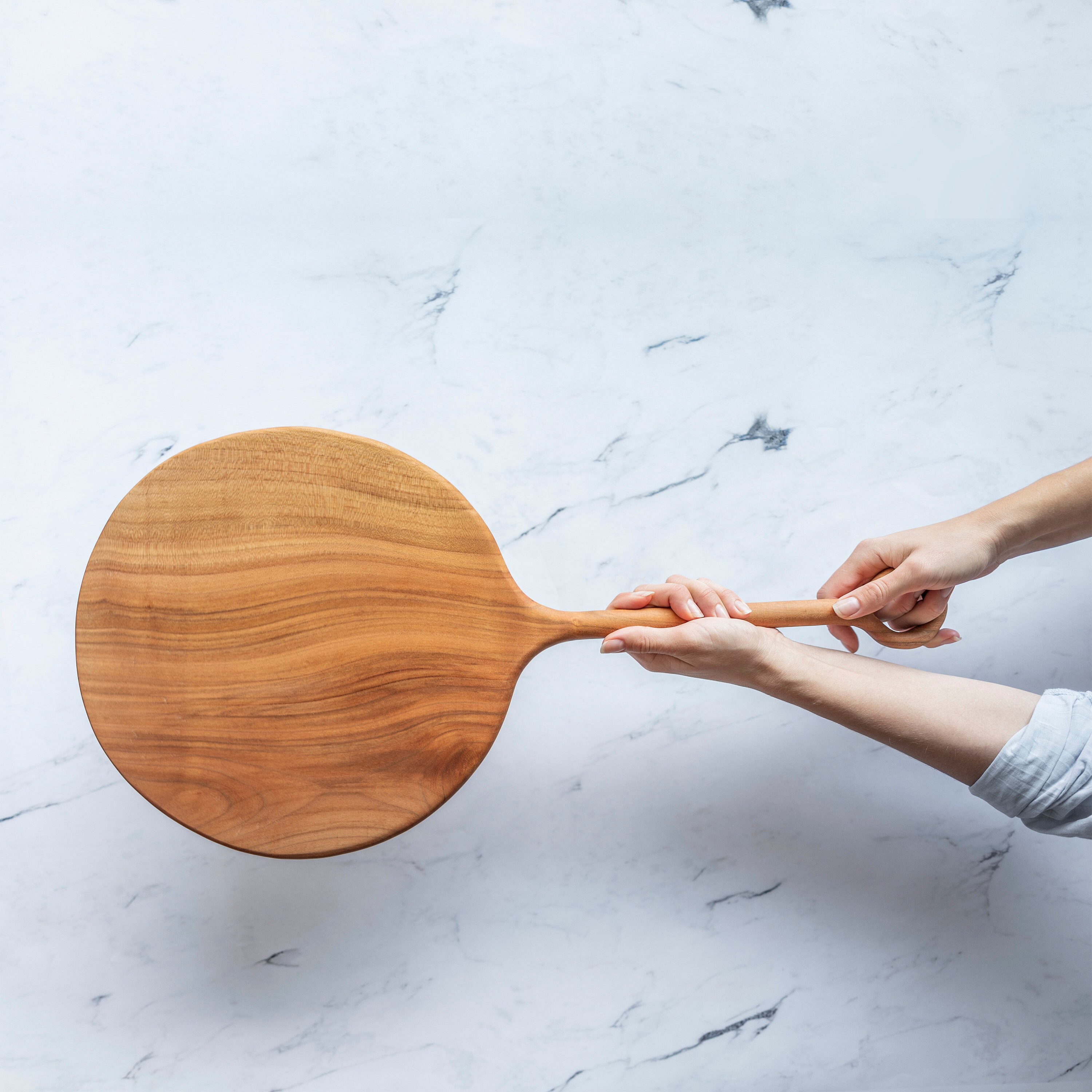 Wooden pizza peel cherry wood pizza paddle unique Etsy