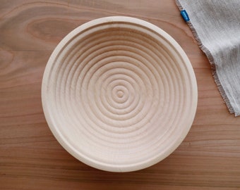 Solid Wood Proofing Basket | Bread Banetton | Beautiful Maple Wood | One Piece Bowl | Bread Size 1000g | Natural Color