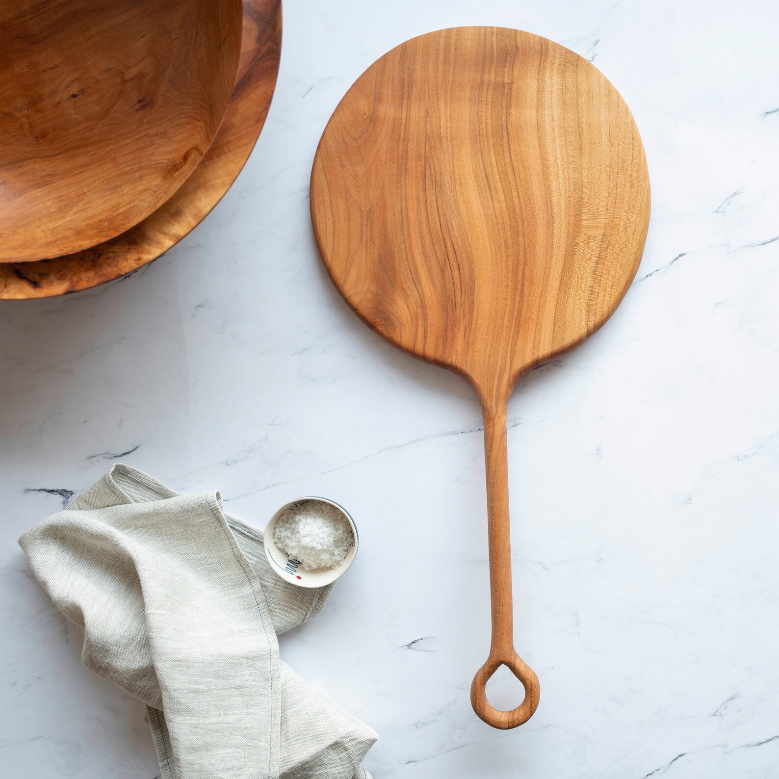 Wooden pizza peel cherry wood pizza paddle unique Etsy