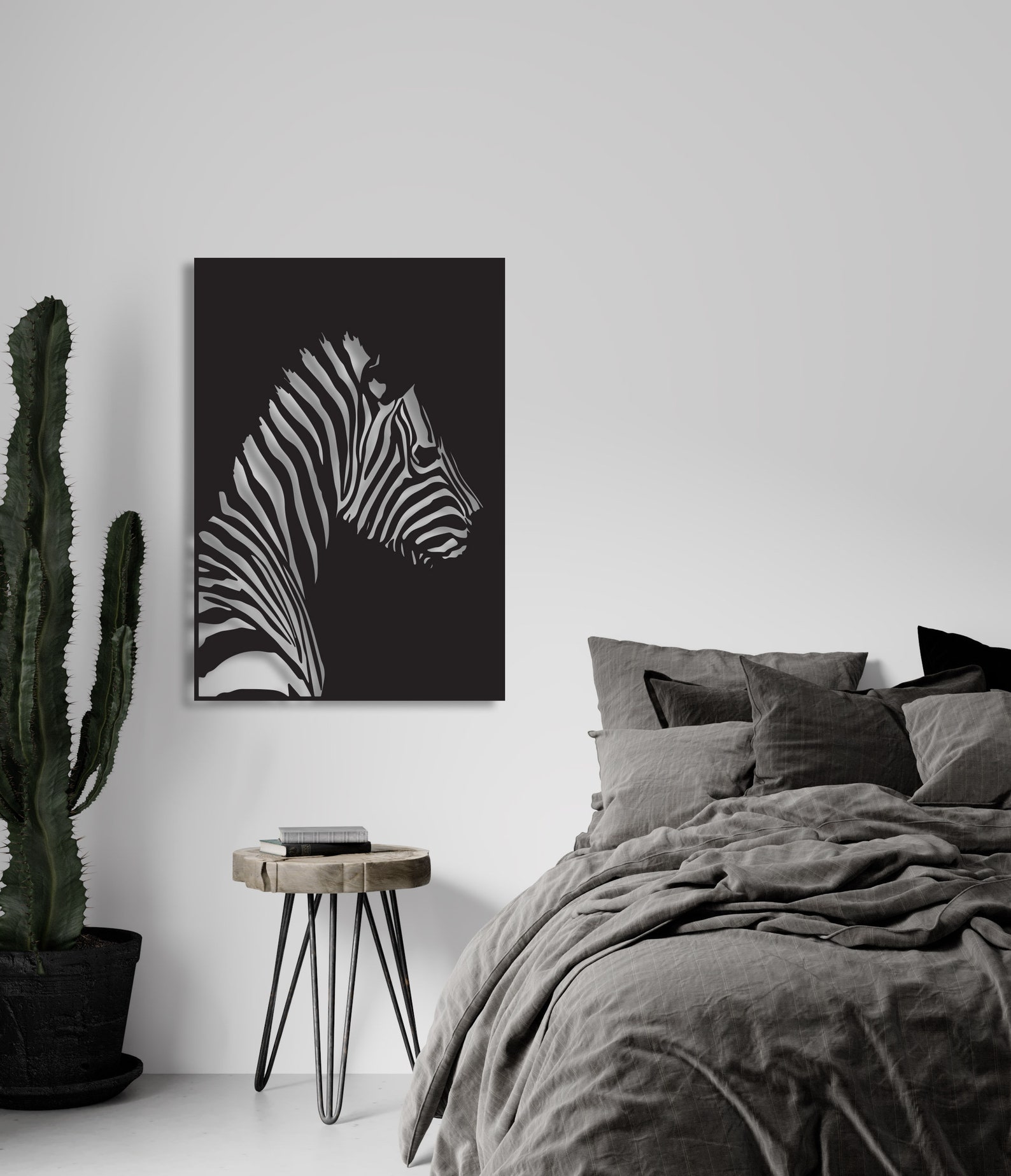 Zebra Metal Wall Art Animal Art Nature Art | Etsy