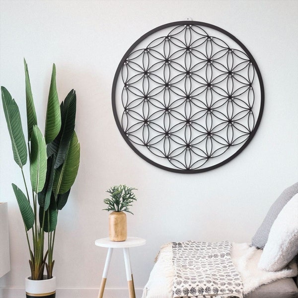 3D printing - Flower of Life - Wall decoration - Puzzle system - Diameter 60 cm