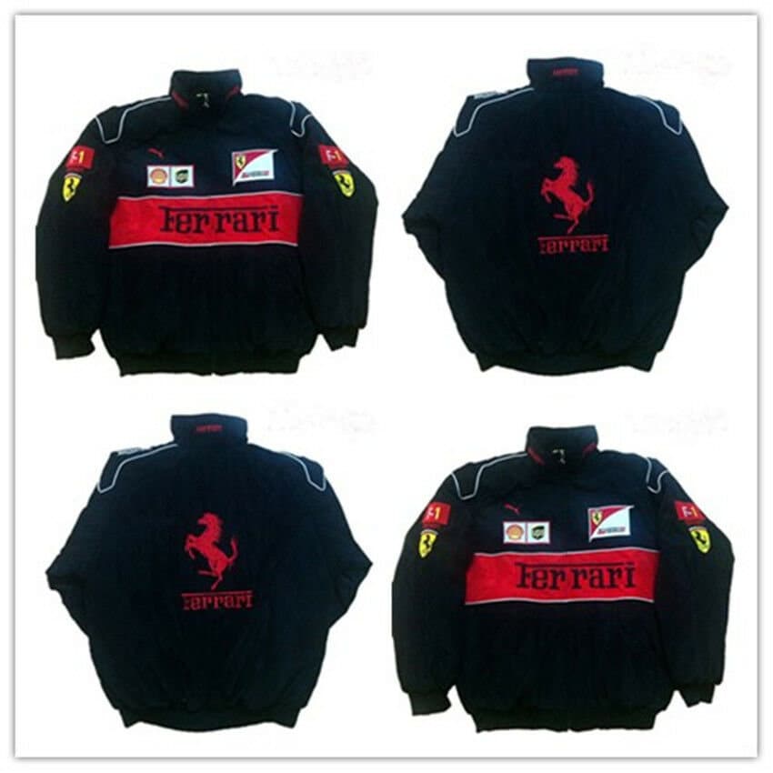racing vintage rare streetwear ferrari fashion bomber jacket