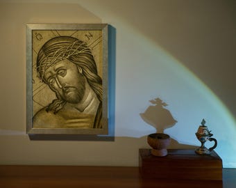Byzantine Jesus Christ Icon - Acrylic Giclée Print - Christian Art