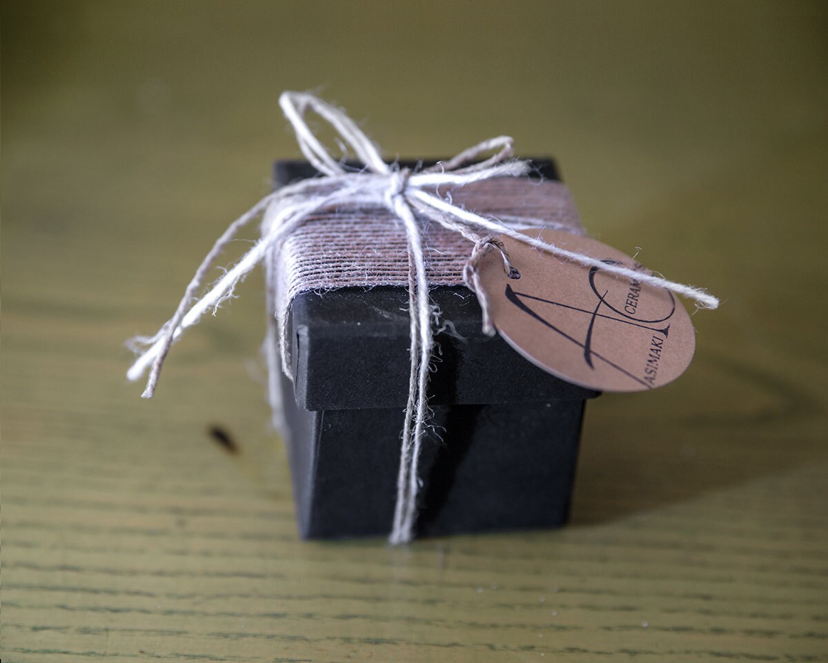 Handmade Ceramic Candle Holder for Thin Candles Stoneware Black Candle