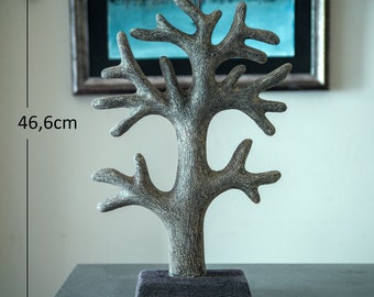 Arbre minimaliste en céramique - Grès - Arbre moderne peint à la main - Décoration d'intérieur - Déco de bureau contemporaine - Porte-bijoux - Arbre de vie