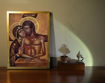 Byzantine Icon of Christ – Extreme Humility – Orthodox Christian Icon Reproduction – Holy Religious Art Print