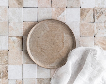 Beige Stone Tile Photography Backdrop: Food & Product Styling