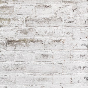 White Brick Wall Photography Backdrop: Smooth Vinyl, 90x60cm