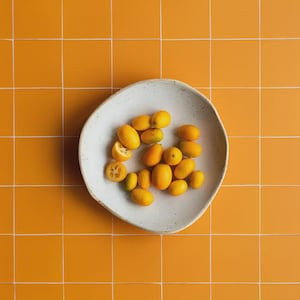Orange kakelbakgrund för mat och produktfoto för studiofotografer