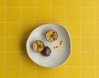Bright Yellow Tile Photography Backdrop: Food & Product Flat Lay Surface