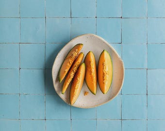 Pastel light blue tiles photography backdrop for shooting food, product, floral and beverage.