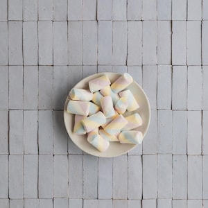 Light blue grey rectangular brick tile food photography vinyl backdrop