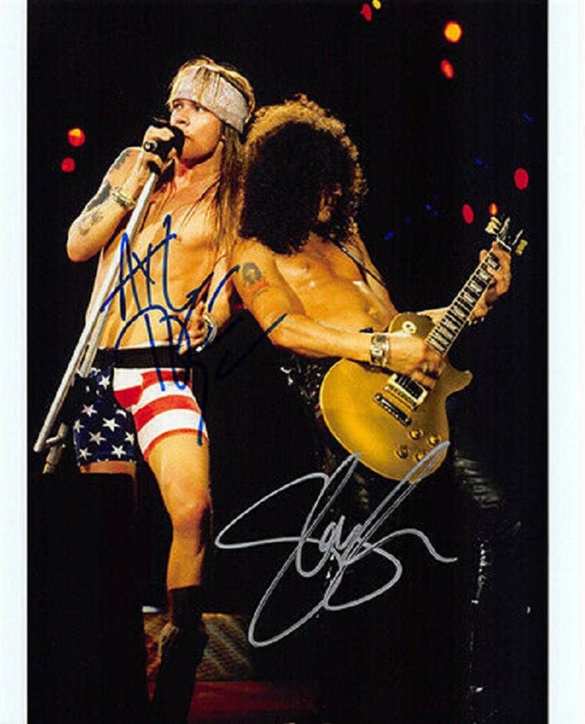 AXL ROSE & SLASH Guns N Roses Hand Signed Autograph 8x10 Etsy