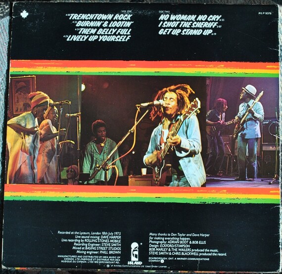 Bob Marley Signed Album And The Wailers Live Very Rare Etsy