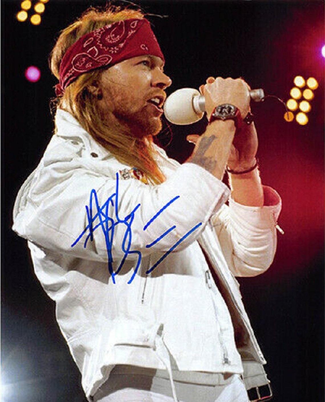 AXL ROSE Guns N Roses Handsigned Autograph 8x10 Photo Etsy