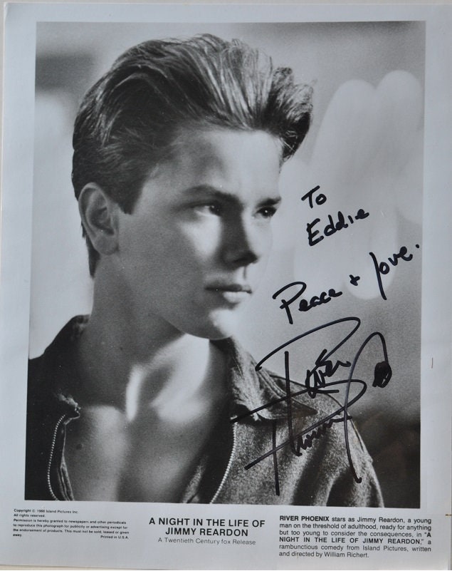 River Phoenix Signed Autographed Photo A Night In The Life Etsy