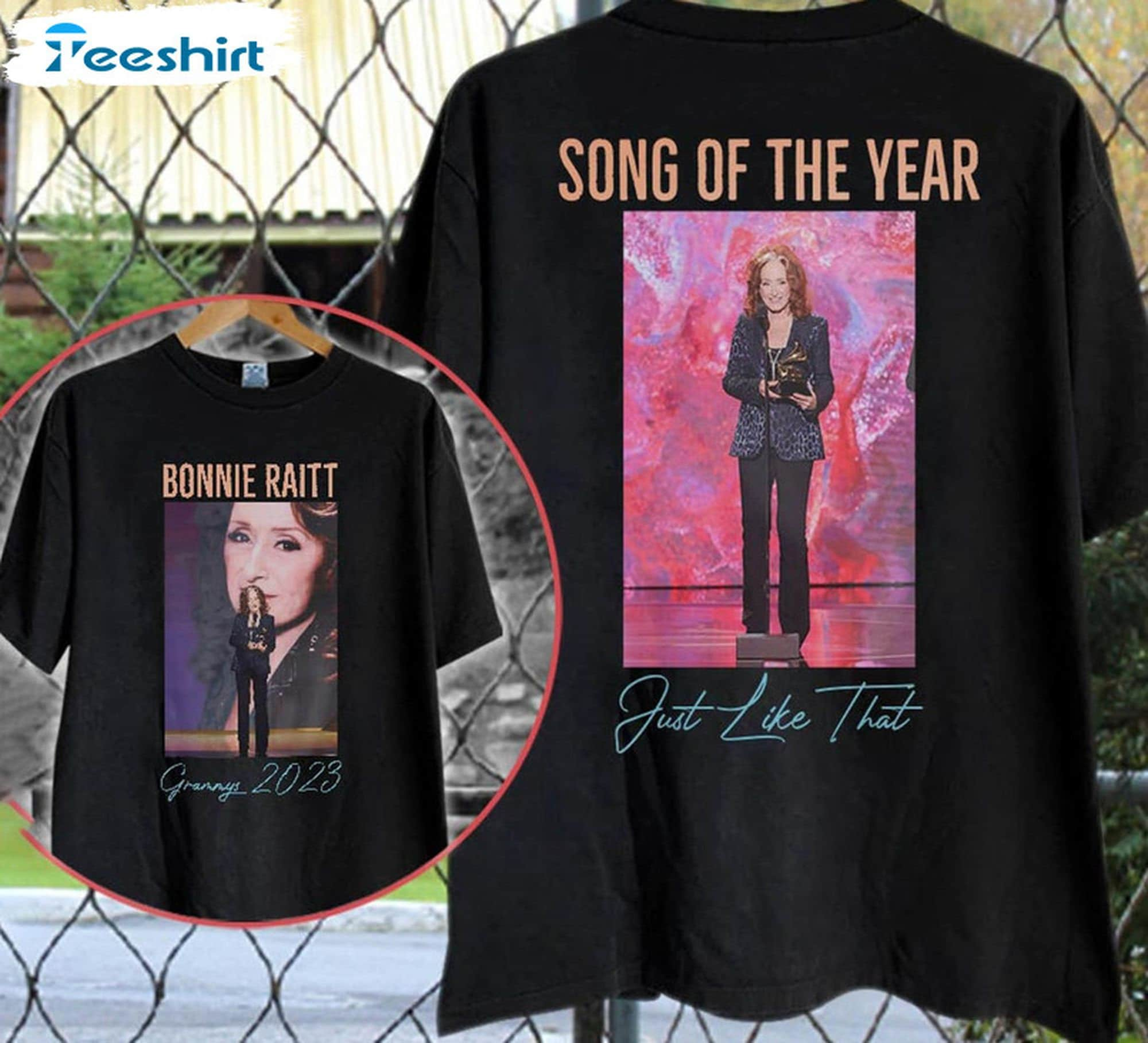 Discover The Grammys 2023 Bonnie Raitt gewinnt Song Of The Year Zweiseitiges T-Shirt