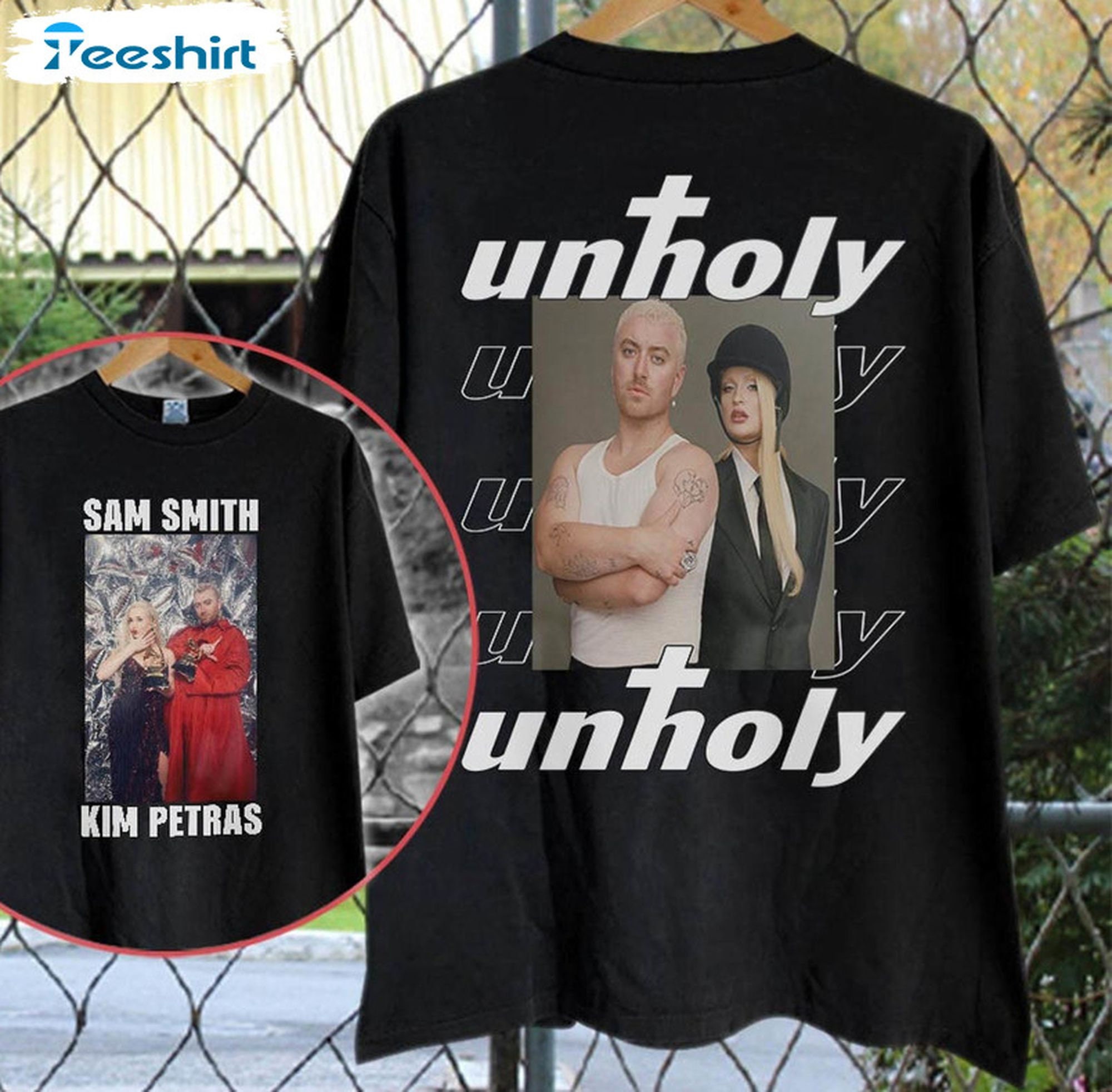 Discover The Grammys 2023 Sam Smith und Kim Petras Gewinnen Beste Pop Zweiseitiges T-Shirt