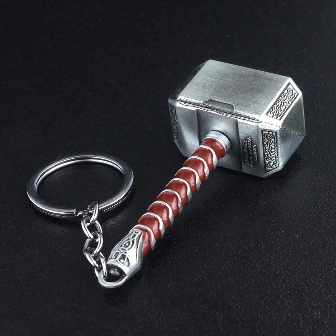 Marvel Car Accessories Thor Hammer Metal Keychain Men Women Etsy