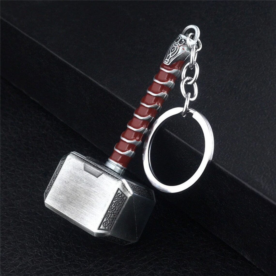 Marvel Car Accessories Thor Hammer Metal Keychain Men Women Etsy