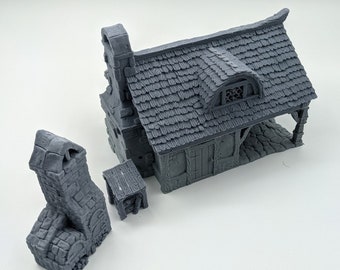 Casa de campo y panadería con techo normal por Black Scroll Games