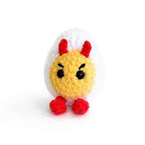 Deviled Egg Crochet Pattern PDF | Funny Amigurumi Food Crochet Pattern | Cute Egg Plushie | Beginner Crochet Pattern | Punimals image 2