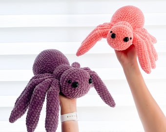 Peluche araignée géante Amigurumi Patron au crochet PDF | Décoration effrayante au crochet