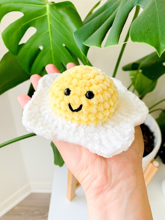 Fried Egg Amigurumi Pattern - PDF Crochet, Bestselling Plush Design