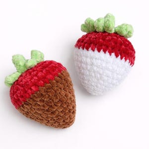 Mid Sized Chocolate Covered Strawberry Crochet Pattern PDF