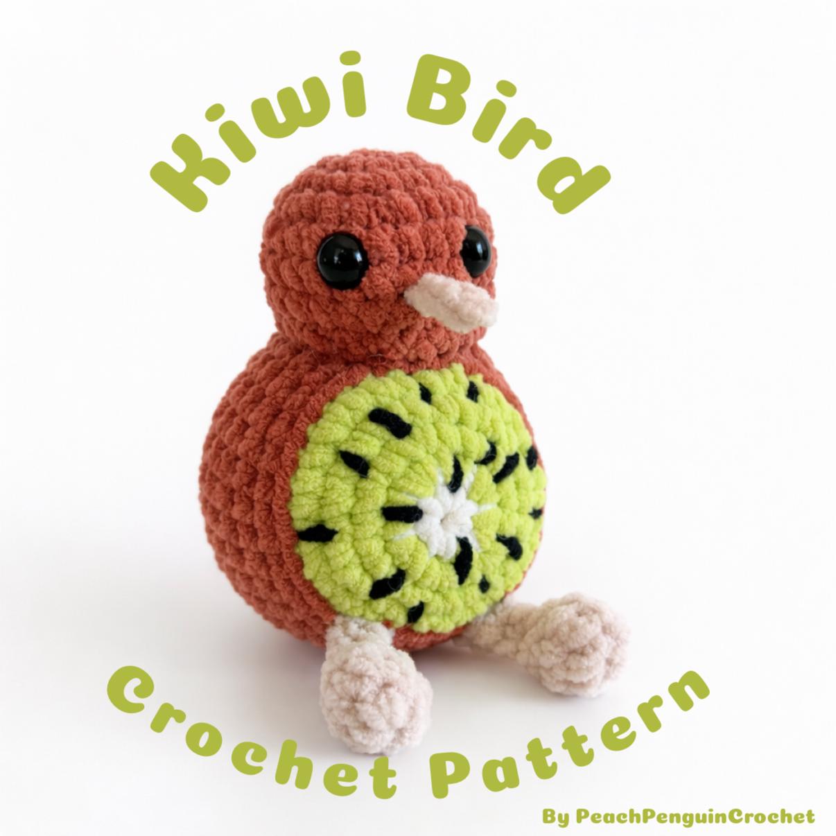 Iwi Bird Pattern Kiwi Bird Punimal Crochet Pattern PDF | Amigurumi Plush Toy (beginner ...
