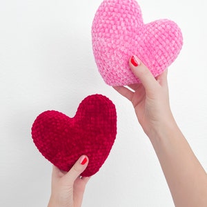 Large Plush Heart Crochet Pattern PDF