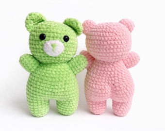 Patron au crochet Booty Bear Amigurumi - Animal en peluche pour débutant PDF (téléchargement instantané)
