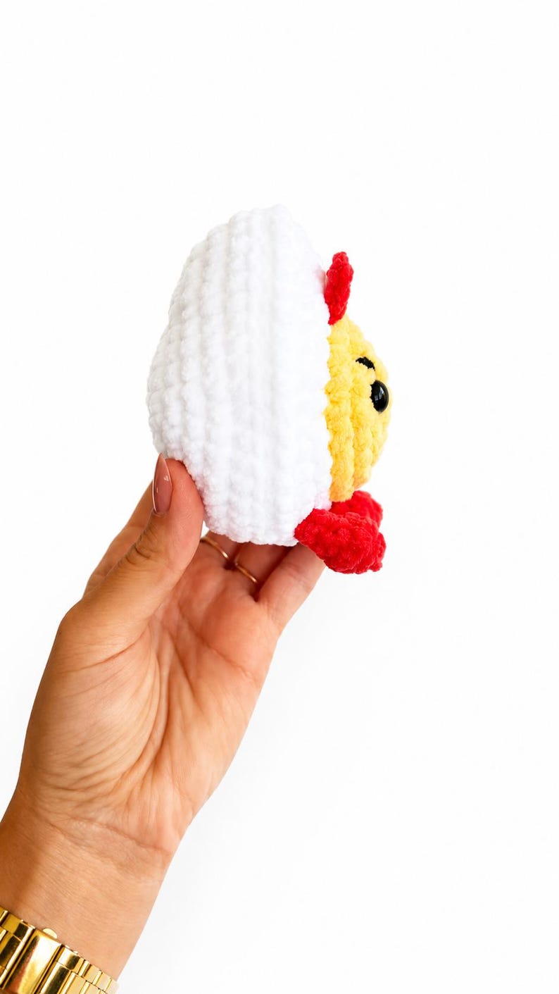 Deviled Egg Crochet Pattern PDF | Funny Amigurumi Food Crochet Pattern | Cute Egg Plushie | Beginner Crochet Pattern | Punimals image 6