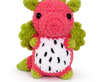 Haakpatroon drakenfruit draken | grappige amigurumi-knuffel voor beginners (pdf-download)