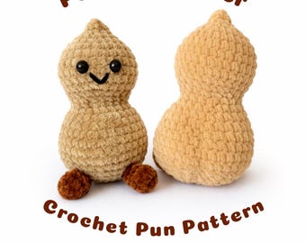 Pindakaas-haakpatroon | Grappige amigurumi-knuffel, onderdeel van de Punimals-serie (pdf-download)