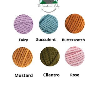 May include: Six skeins of yarn in different colors: Fairy (light purple), Succulent (light blue), Butterscotch (orange), Mustard (yellow), Cilantro (dark green), and Rose (light pink). The Northwest Baby logo is at the top of the image.