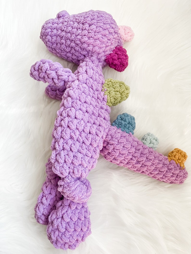 Dinosaur Stuffed Animal, Plush Toy Dinosaur, Dinosaur Gift for Girls, Baby Snuggle Animals, Baby Cuddle Blanket, Security Blanket image 4