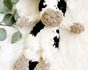 Koe Lovey, Decor van de kwekerij van de koe, Lovey Deken, Decor van de kwekerij van boerderijdieren, Baby Snuggle Animal, Veiligheidsdeken, Highland Cow Decor