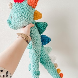 Dinosaur Lovey, Dinosaur Plush Toy, Big Brother Gifts, Toddler Boy Gift, Dinosaur Nursery Decor, Baby Lovey Animal, Security Blanket