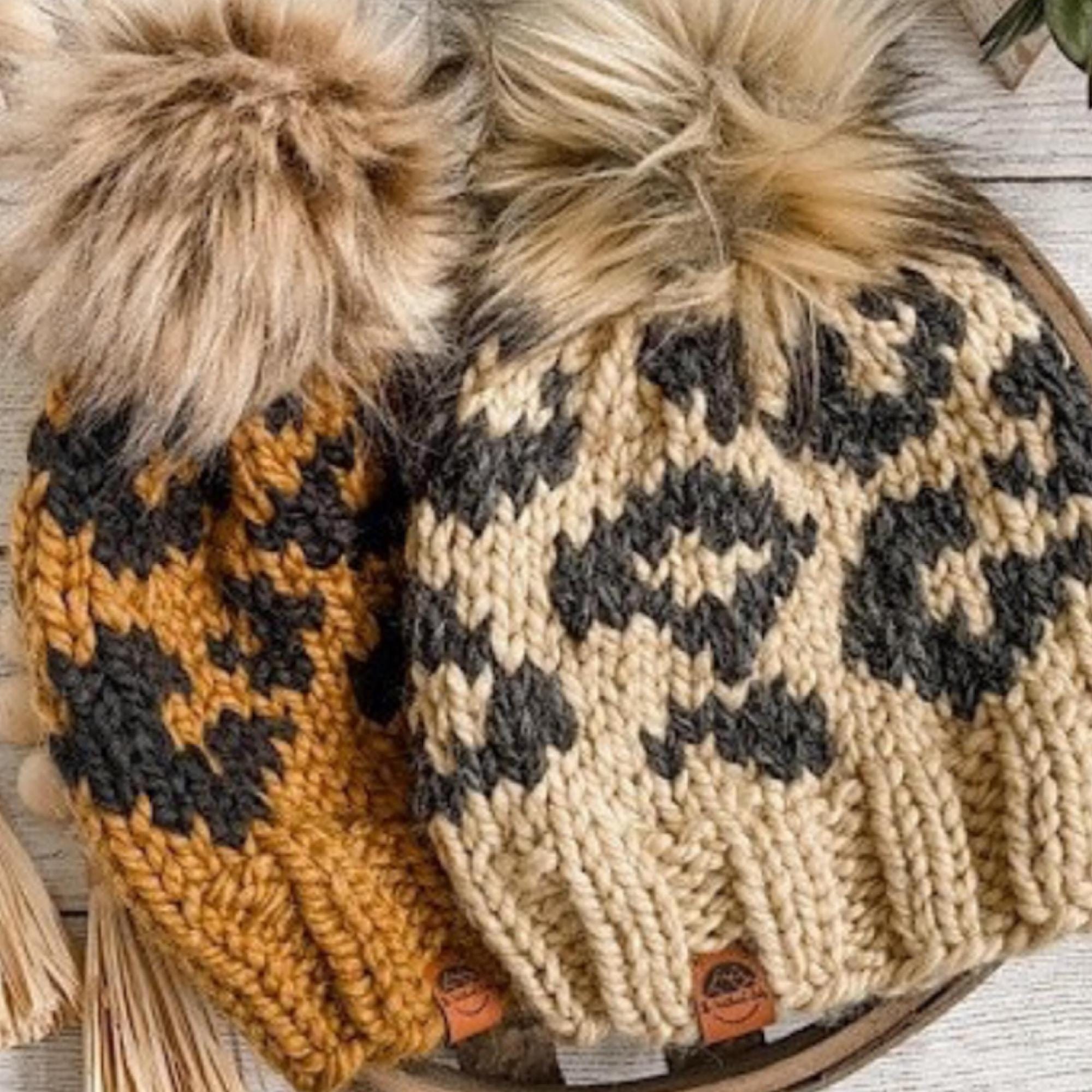 Leopard Print Fur Pom Pom Beanie Hat NWT Women main image 3