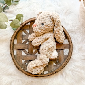Bunny Lovey Toy for Baby, Newborn Photo Prop, Bunny Nursery Decor, Security Blanket, Baby Lovey Animal, Woodland Nursery Decor