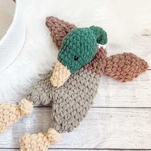 Mallard Duck Lovey Snuggler , Duck Nursery Decor, Baby Snuggle Animal, Hunting Themed Nursery, Baby Cuddle Blanket, Security Blanket