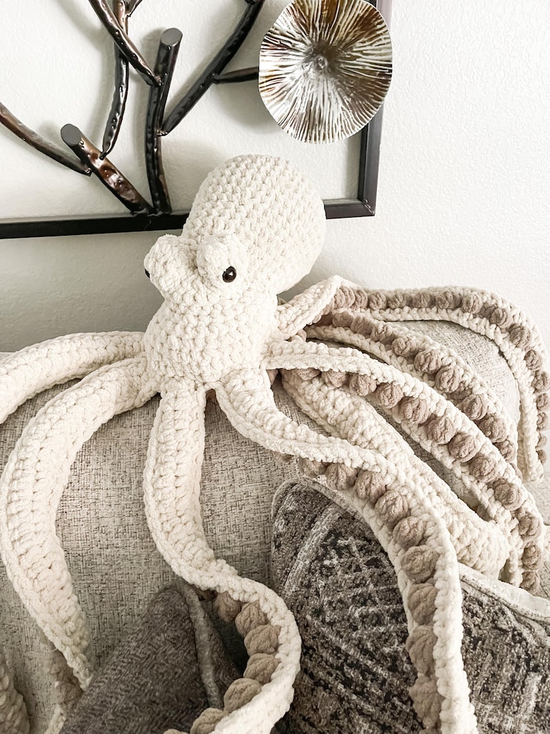 Octopus Stuffed Animal, Sea Animal, Octopus Gifts, Nursery Decor, Large Stuffed Animals, Under The Sea Nursery, Toddler Boy Gift imagem 10
