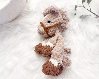 Crochet Horse Lovey, Horse Baby Gift, Farm Animal Baby Gift, Pony Lovey, Western Nursery, Baby Gift Girl, Security Blanket, Toddler Boy Gift