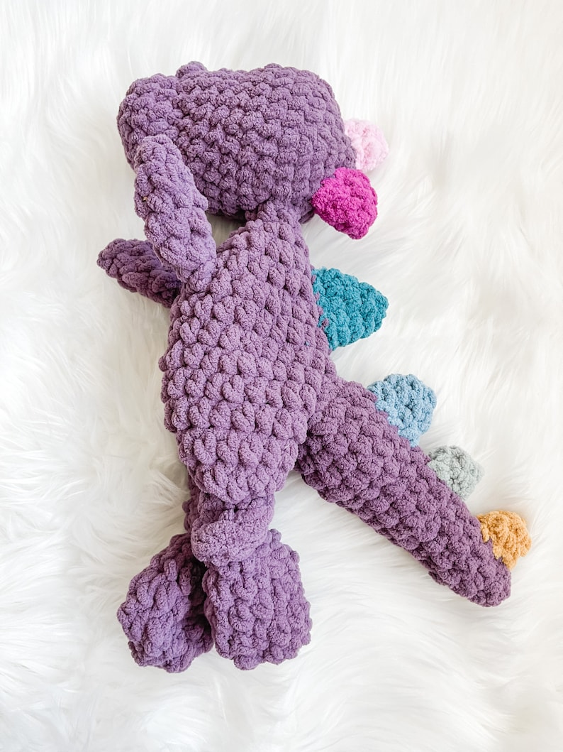 Dinosaur Stuffed Animal, Plush Toy Dinosaur, Dinosaur Gift for Girls, Baby Snuggle Animals, Baby Cuddle Blanket, Security Blanket image 5
