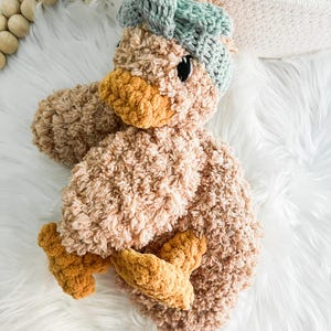 Duck Lovey Snuggler, Plush Della Duck, Stuffie, Baby Gift, Mallard Duck Lovey, Stuffed Animal, Security Blanket, Baby Girl Gift